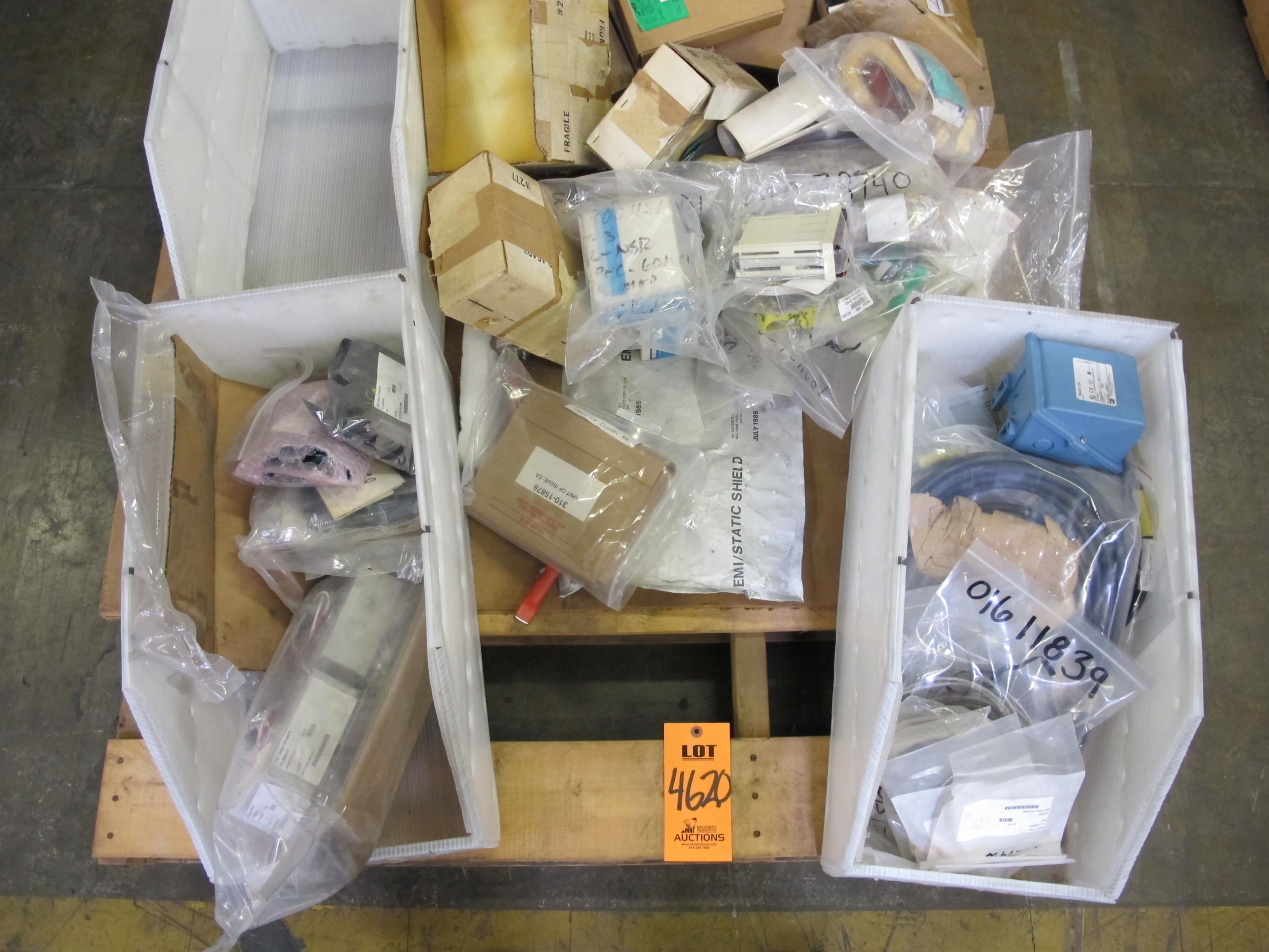 LOT TO INCLUDE: SKINNER, ARB AND FOXBORO MANUFACTURERS.(12) V-9 SERIES SOLENOIDS2, TRANSDUCERS, ACCELEROMETERS, RESISTANCE CONVERTERS, (3) ASSEMBLIES, MOTOR TYPE, LOAD CENTER KIND. 110/220VAC, 125VDC, WITH MOUNTING CONSTRUCTION. FOR 480 VOLT LOAD CENTERS. LOADING & HANDLING FEE $15-4620